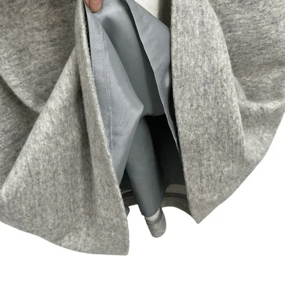 Anthropologie Leonor Silva Etain Dress Gray 3/4 Sleeves Lace Collar Women Large - Picture 9 of 16